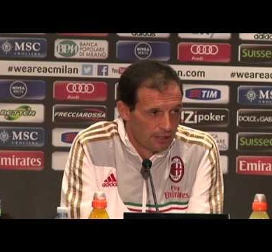 AC MILAN Conferenza Allegri pre Lazio