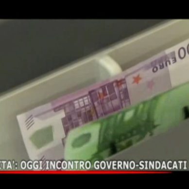 STABILITA’, oggi incontro GOVERNO SINDACATI