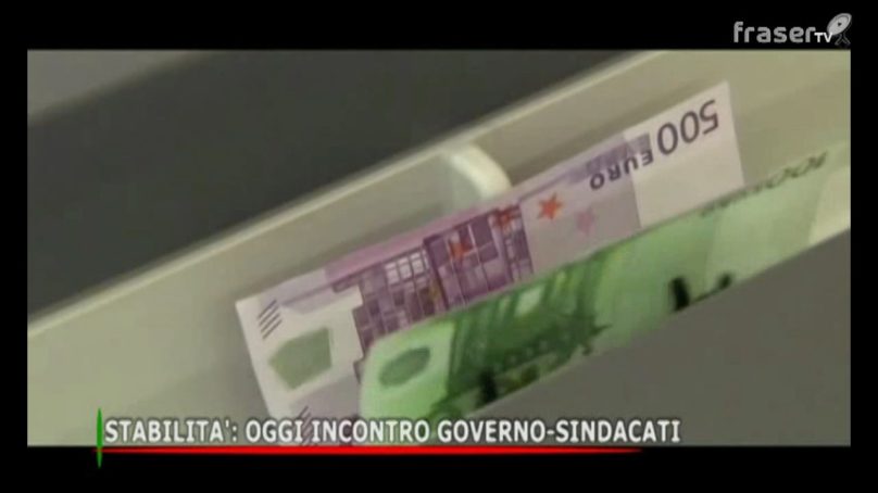 STABILITA’, oggi incontro GOVERNO SINDACATI