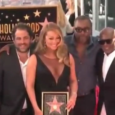 La pop star Mariah Carey entra nella Walk of Fame di Hollywood