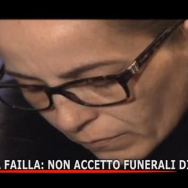 Vedova Failla, non accetto funerali di stato