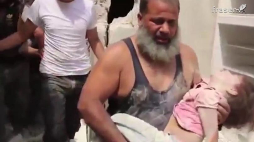 Siria, 11 bambini uccisi ad Aleppo da ‘bombe barile’