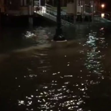 Acqua alta a Venezia, centro storico allagato